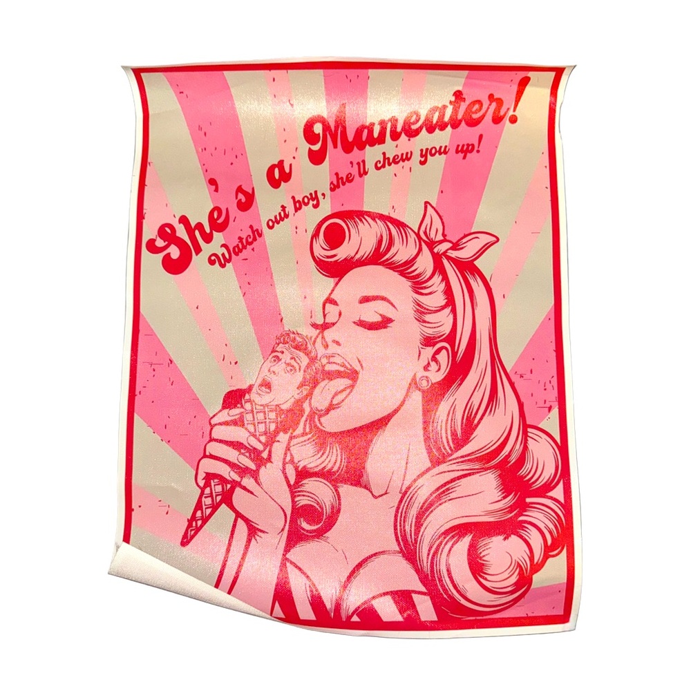 Retro “She’s a Maneater “ Pink & Red Pin Up Girl
Ice Cream Cone Canvas Print - Picture 3 of 12